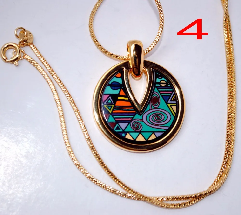 Austria cloisonne enamel pendant ethnic style Pendant Necklace with manufacturers supply can be mixed batch