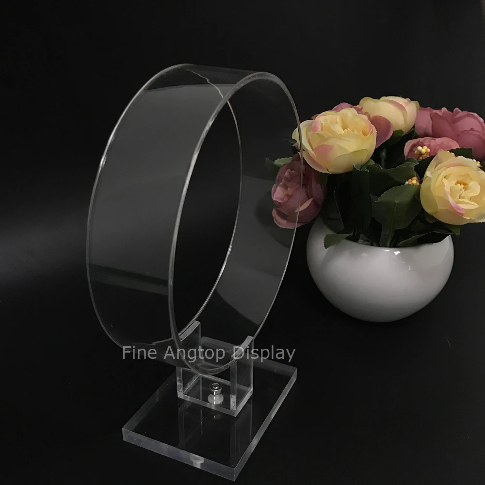 Clear Acrylic Headband Display Stand Headwear Holder Hairband Organizer Single Hair Hoop Holder Fixing Tools Accessories