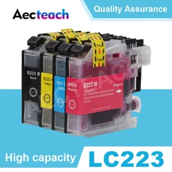 Cartuchos de impresora LC221 LC223, compatibles con Brother LC223 LC225 MFC-J4420DW J4620DW J4625DW J5320DW J5620DW, tinta completa con Chip