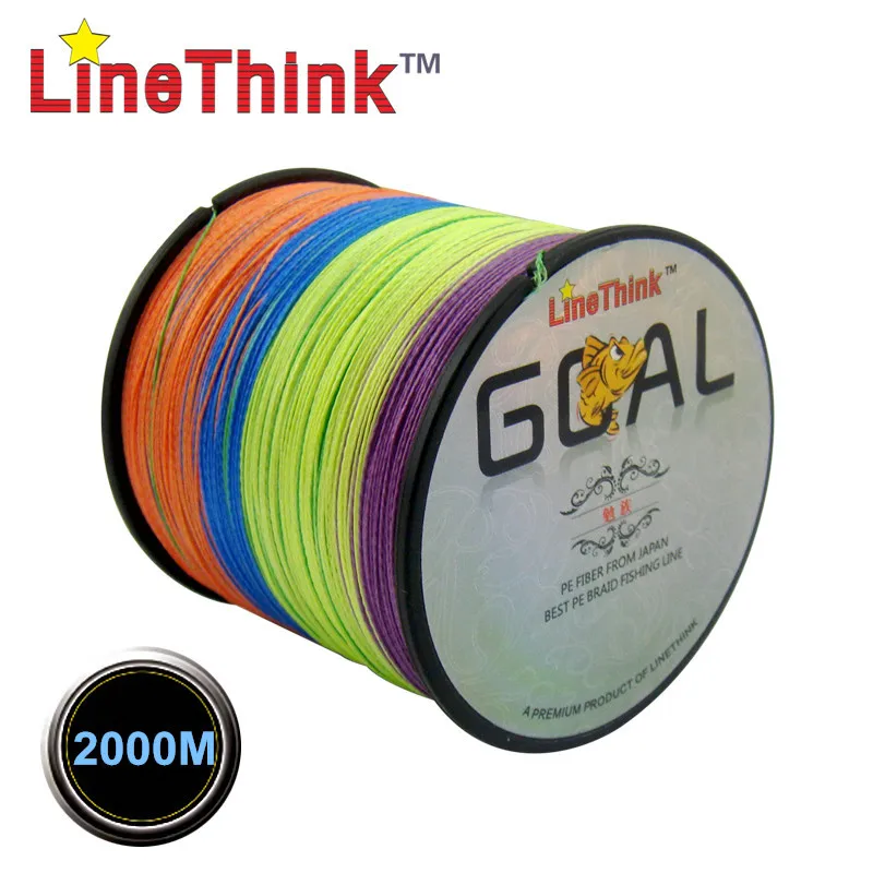 2000M LineThink Brand GOAL  Best Quality Multifilament 100% PE Braided Fishing Line