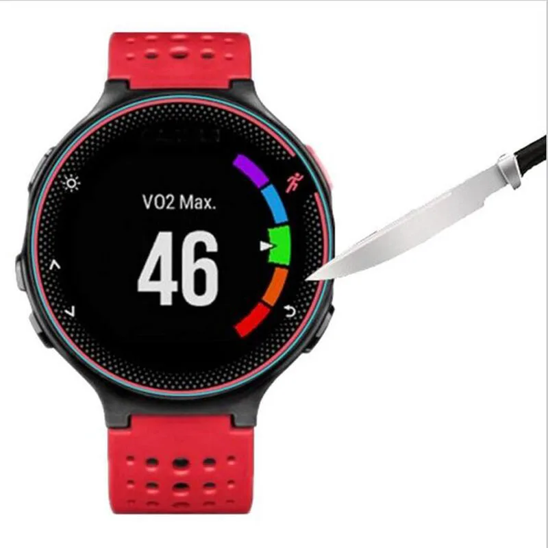 واقي شاشة زجاجي مقوى شفاف للغاية ، واقي شاشة لساعات Garmin Forerunner 235 الذكية