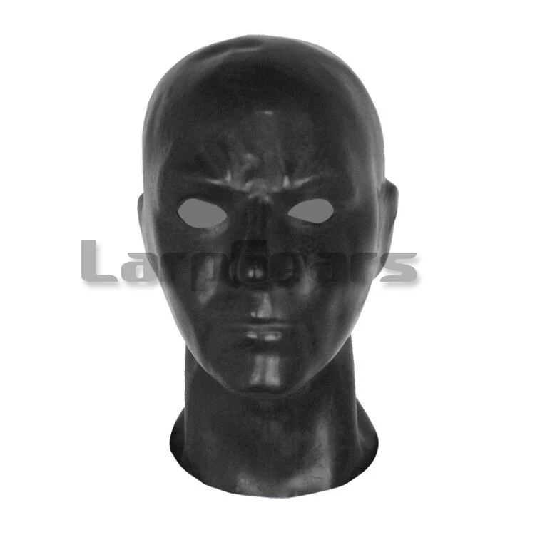 New Rubber Latex Men Face Mask 3D Moulded Latex Human Mask(Fits 59-63cm) Open Eyes