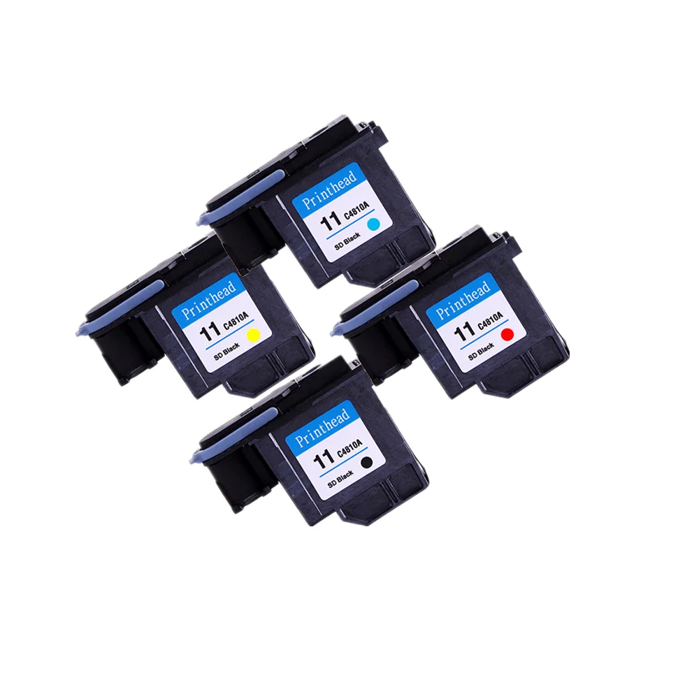 4PK رأس الطباعة المعاد تصنيعها رأس الطباعة ل HP11 HP 11 C4810A C4811A C4812A DesignJet 100 110 111 120nr 500 500ps 510