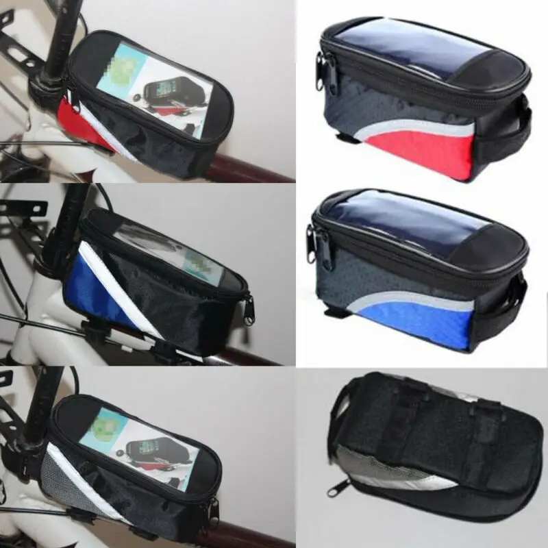 Bike Bicycle Cycling Mountain Frame Front Tube Pannier Saddle Bag Tube Pouch Storage Bags