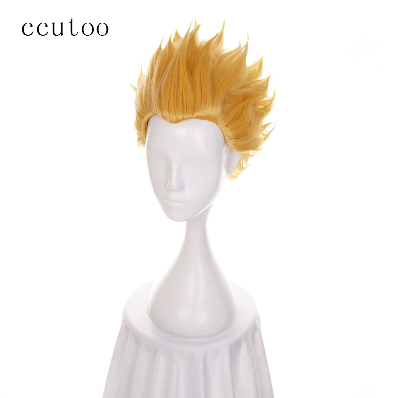 

ccutoo Fate/Stay Night Zero Gilgamesh золотые короткие зачесанные синтетические волосы косплей парики для вечеринки костюм на Хэллоуин