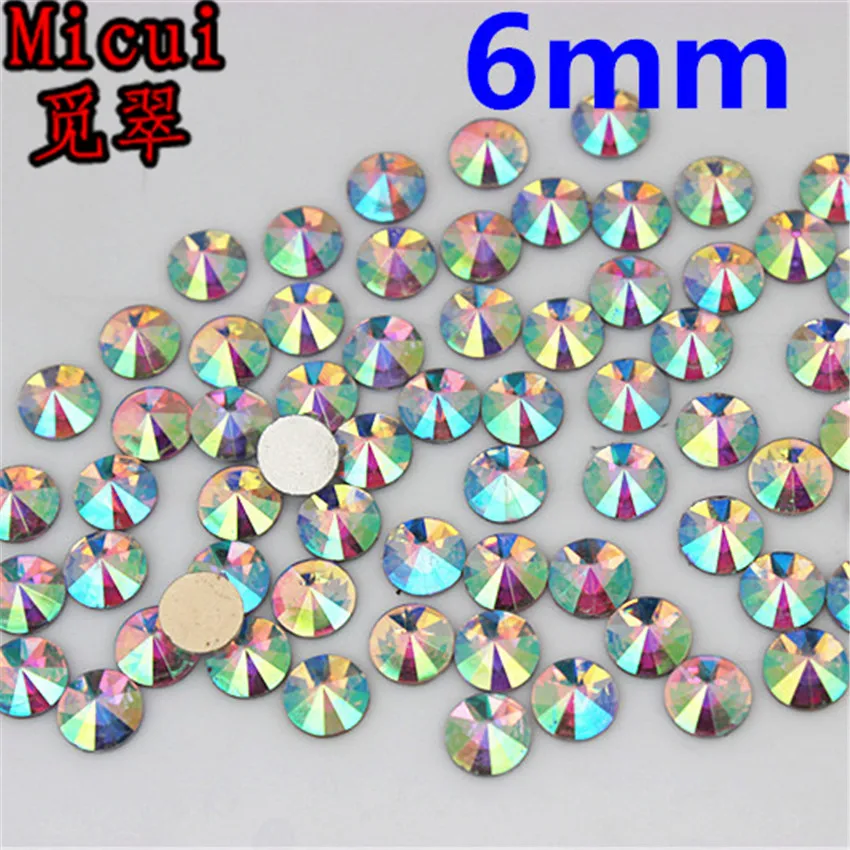 Micui 100PCS Multiple Shape AB Clear Resin Rhinestone Flatback Gems Strass Crystal Stones For Dress Crafts Decorations MC738