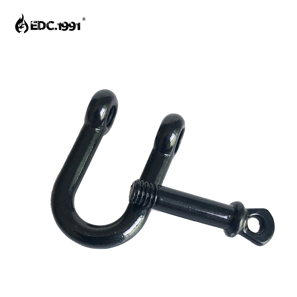 EDC.1991 10PCS Stainless Steel U Shape Shackle Anchor Shackle Adjustable Outdoor Rope Paracord Bracelet Buckle Outdoor Tool