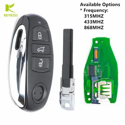 KEYECU Replacement Smart 3Button Remote Key Fob 315/433MHz: 7P6959754AL /868MHz: 7P6 959 754 AP for Volkswagen Touareg 2011-2018