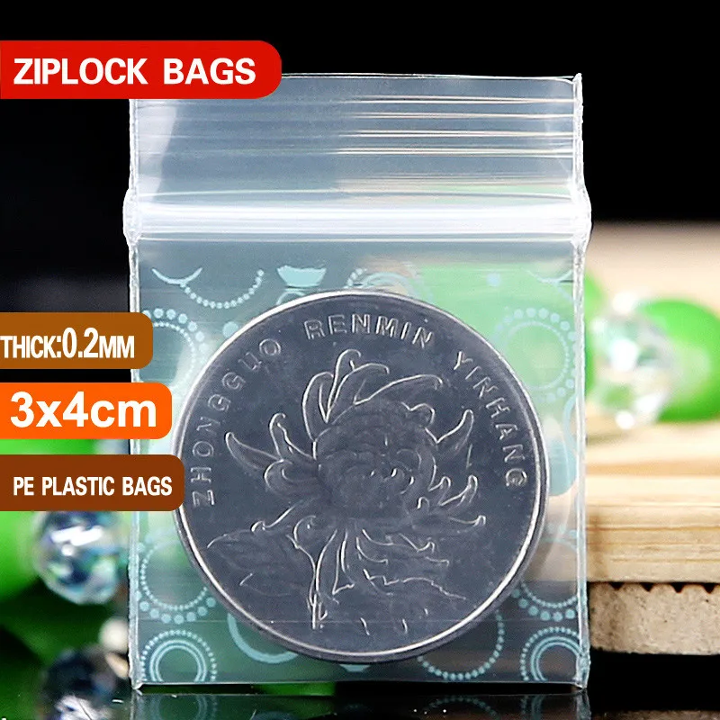 Small Colors Plastic Zipper Bags, Ziplock Bag, Ziplock Pill Pack Pouches, Mini Zip lock Bags, Plastic Packaging Bag, 0.2mm