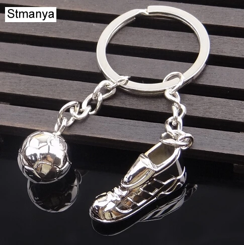 Metal Keychain New Key chain - Fashion Hot High Quality Soccer Shoes and Football Metal Car Key Ring Gift Bag Keychain