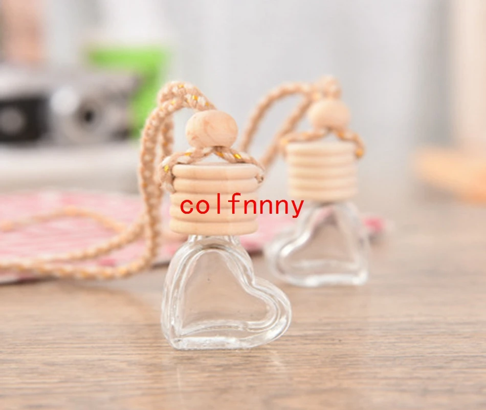 100pcs/lot Empty bottle Exquisite glass bottle car pendant Automobile styling decoration Automotive rear view mirror perfume