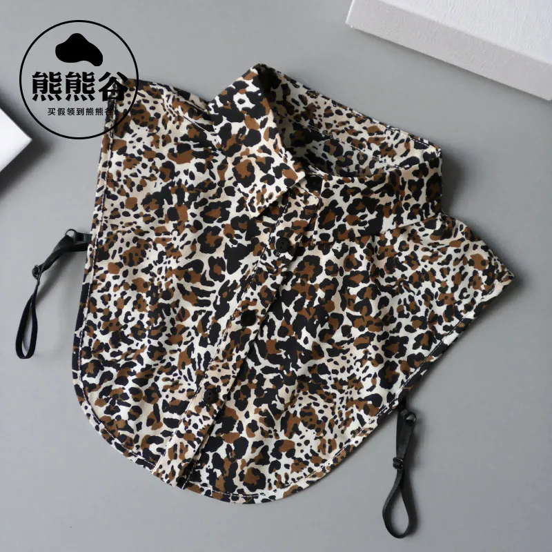 

Vintage Ruffled Detachable Women Men Clothes Accessories removable Beauty Head embroidery Printed shirt collar garden style