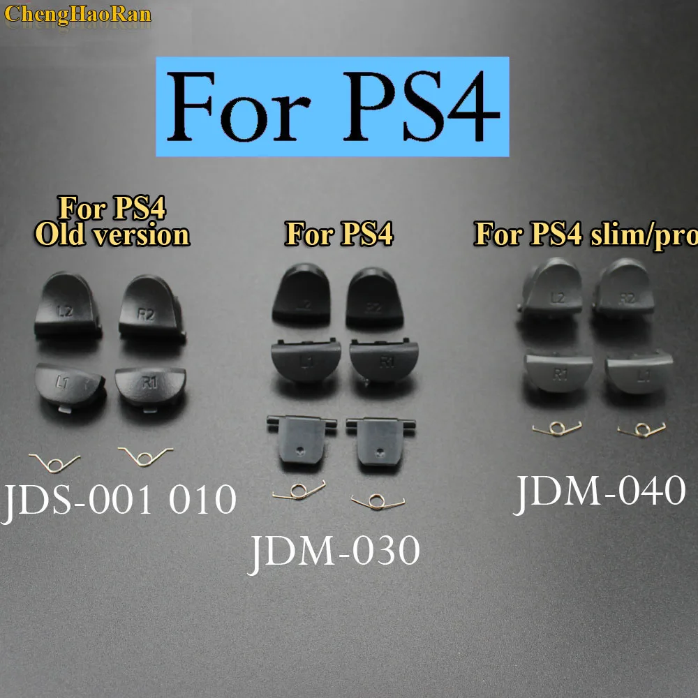 

ChengHaoRan 2sets/lot New JDS 030 JDM-030 JDM-040 L2 R2 L1 R1 Trigger Button with Springs For PS4 controller JDS-040