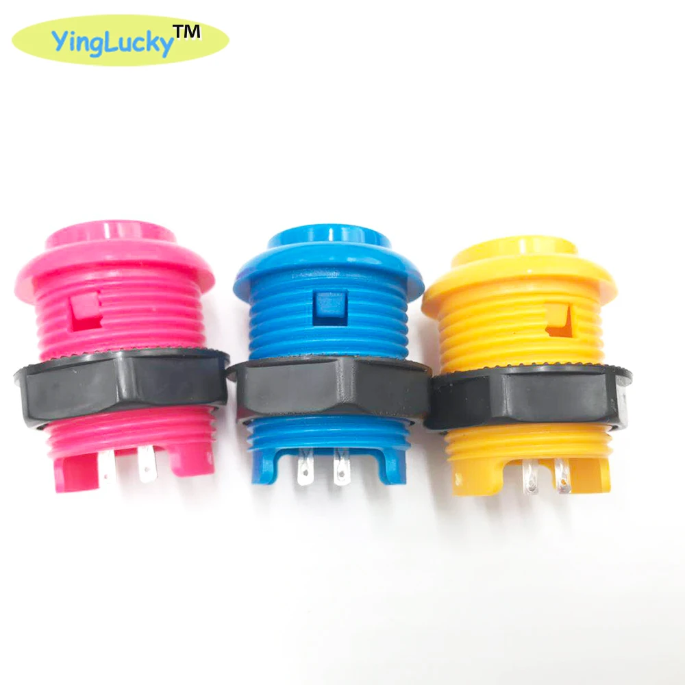 50pcs 1 pack Arcade Buttons Chrome 28mm Nut game Push Button Player Start Buttons Game Accessories Arcade buttons light