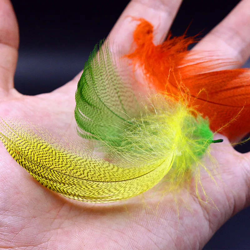 Royal Sissi 5colors set finely barred mallard flank feathers teal duck feathers trout salmon wet flies wings fly tying materials