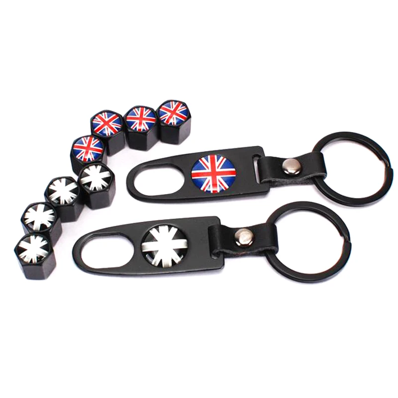 

MOTOBOTS 50Set Cool Black Car tire wheel steam valve cap 4pcs+wrench keychain For Mixed LOGO #FD-3749