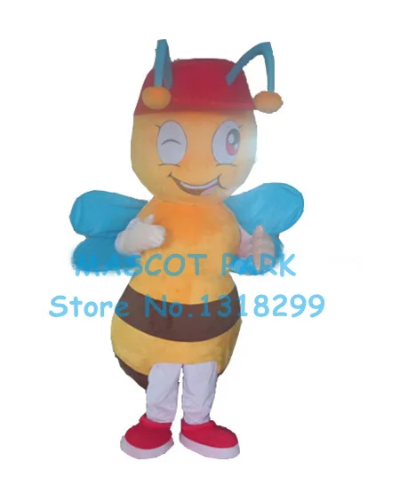 

naughty bee mascot costume wholesale for sale adult size cartoon little bee theme anime cosplay costume for school kids performs