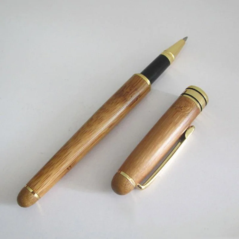 

Wholesale 10 Pcs Creative Carbonized Bamboo Ball Pen 0.5mm Black Ink Natural Color Writing Tool for Business School Supply