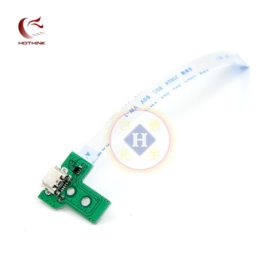 HOTHINK Power Charging Port Socket Board JDS-030 +12 pin Eject Ribbon Flex Cable For PS4 Controller gamepad Repair Parts