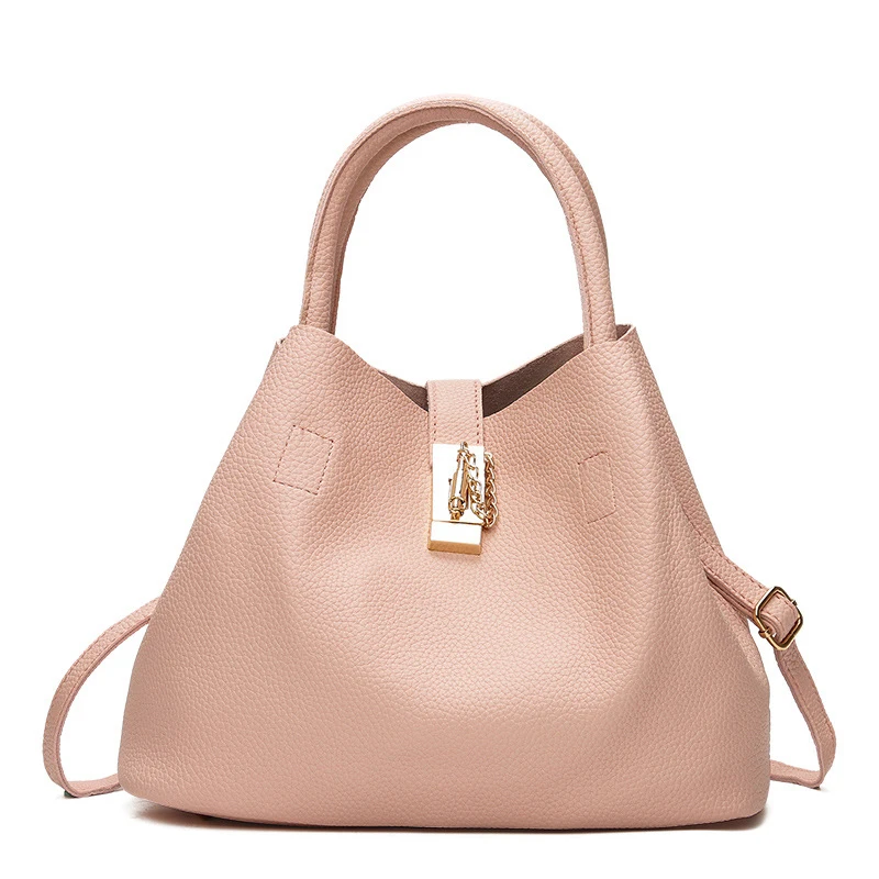 High Quality PU Leather Handbags Bucket Casual Tote Shoulder Bags for women  2024 Handbag Fashion Crossbody Women Bag bolsa