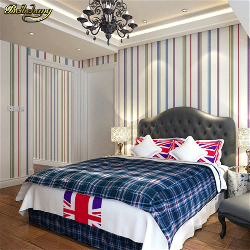 beibehang modern minimalist liquid for kid striped wallpaper papel de parede roll wall paper for living room bedroom sofa backro