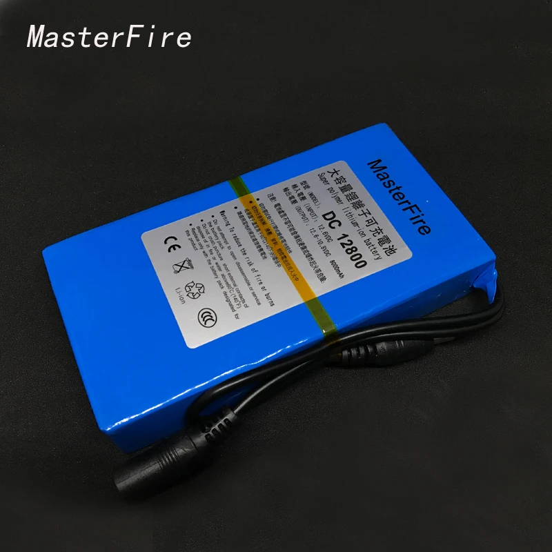 

MasterFire 10set/lot DC 12800 12V 8000MAH Super Rechargeable Polymer Lithium Backup Battery Pack For CCTV Camera Batteries Cell