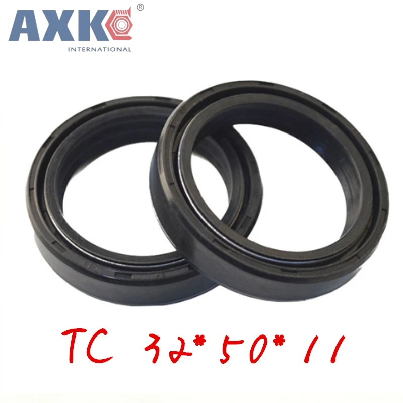 10pcs/NBR Shaft Oil grease Seal TC-32*50*11 Rubber Covered Double Lip With Garter Spring