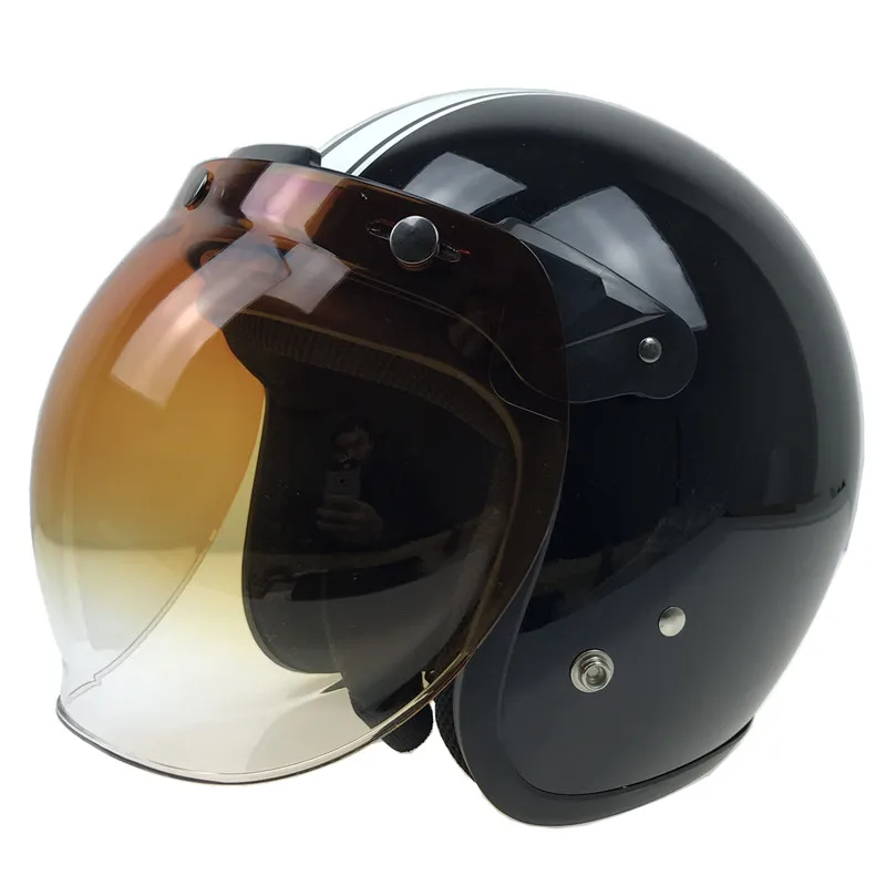 

Motorcycle Helmet glass 3 pin buckle helmet windshield with flip up base DIY casco bubble windshield UV protection CE approved