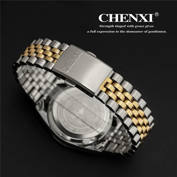 CHENXI-Waterproof Ladies' Quartz Wristwatches, Top Brand, Amantes, Casais, Homens, Mulheres, Valentine Gift, Relógio, Senhoras, 30m