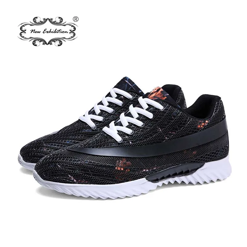 

New exhibition 2018 Casual Men shoes Lightweight Colorful and breathable Fashion Unique Camouflage 3D mesh men's Outdoor Sneaker