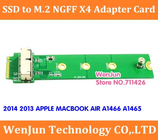 

SSD to M.2 NGFF X4 adapter card for 2013 2014 2015 apple MacBook Air A1465 A1466 MacBook Pro A1502 A1398 Mac Pro ME253 MD878 SSD