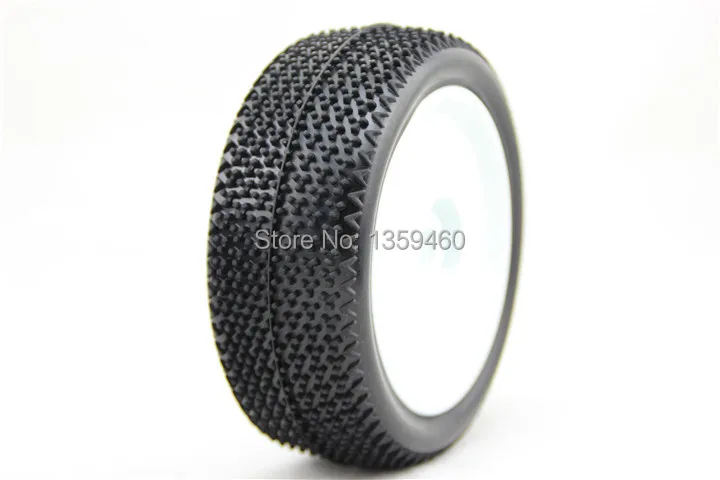 New Design 4pcs 1/8 Buggy Tires(Bee) Off-Road Tyre Light Wight Racing Wheel Rim (White)fits for 1/8 Buggy 1/8 Tire