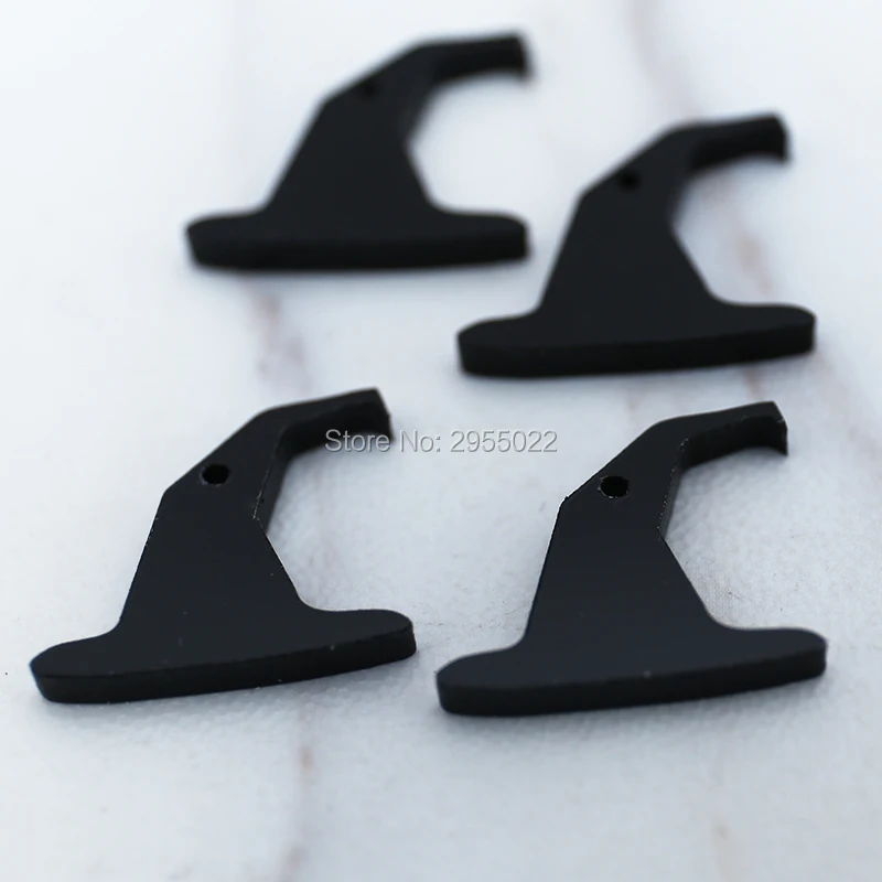 Laser cut acrylic black witches hat ear rings,Keychain Blanks,Laser Cut key chains