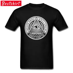 Illuminati Eye of Providence Tshirt Annuit Coeptis 3D Printed T Shirt For Men High Quality Clothes Sweater Cotton Father's Day