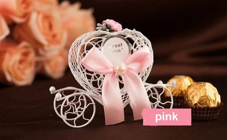 fashion Europe iron carriage candy box, baby favour Love candy box, wedding candy box free shipping 100 pcs/lot