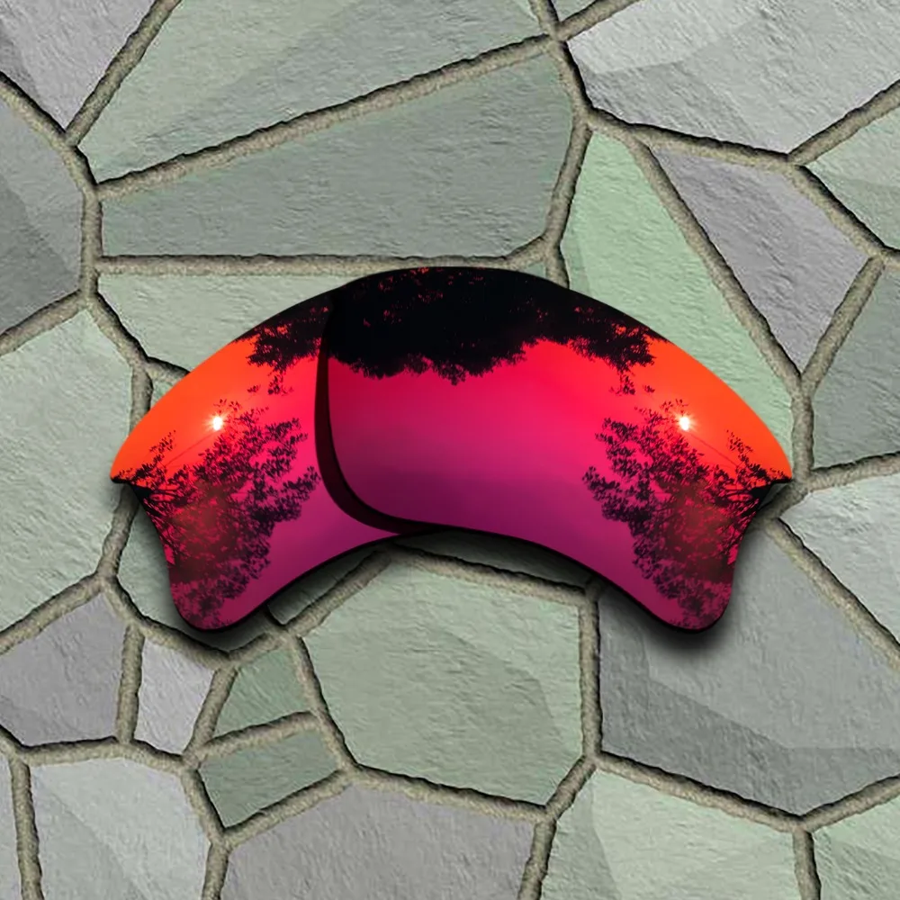 Jade Green&Violet Red Sunglasses Polarized Replacement Lenses for Oakley Flak Jacket XLJ