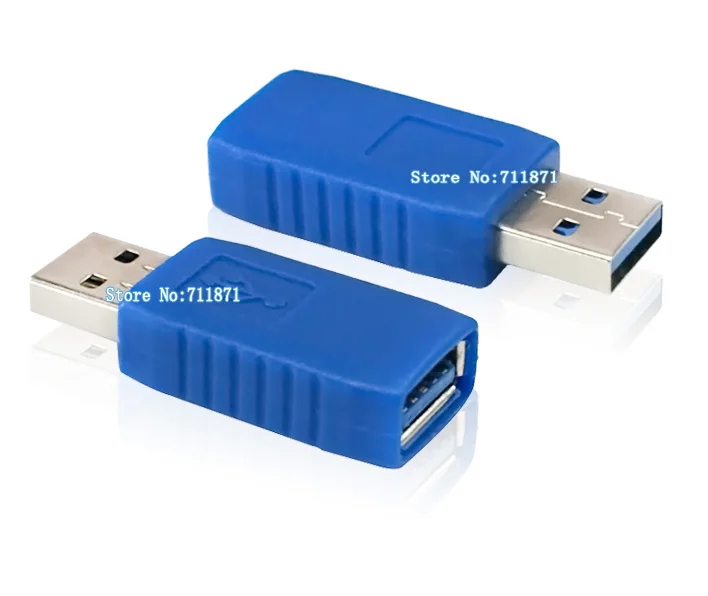 Blue Male Female USB3.0 Adapter Connector 180 degree USB3.0 Female Male Connector USB3 USB3.0 Protect extension Adapter joint