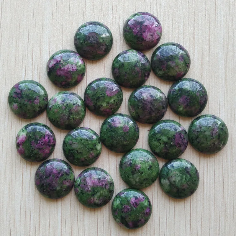 

2017 Fashion hot selling good quality natural red and green treasure round cabochon stone beads 20mm 20pcs/lot Wholesale free