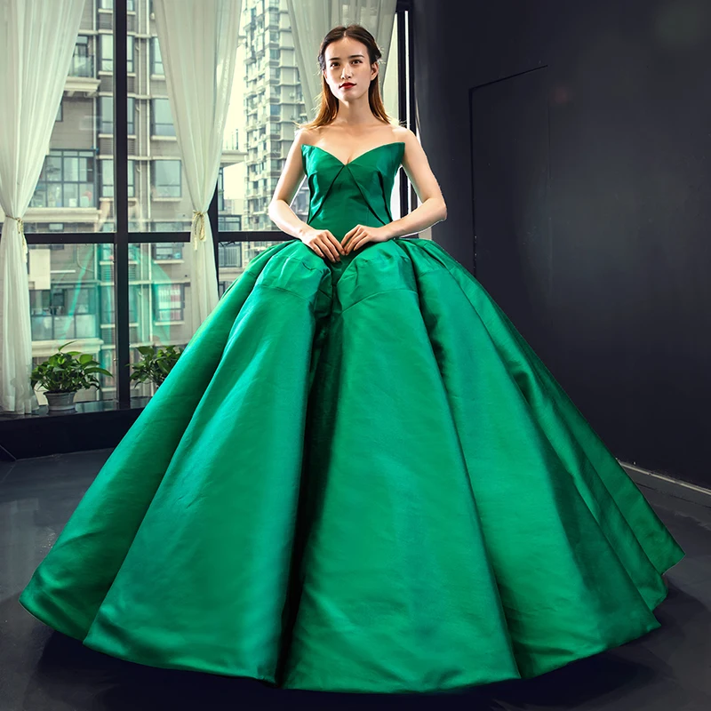 J66858 Jancember verde vestido para quinceañeras 2020 satén sin tirantes dulce dieciséis baile de graduación vestidos de quinceañera 2020 Siknie Balowe