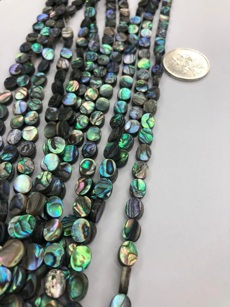 8mm10mm12mm14mm16mm Abalone Oval Abalone Shell Beads Loose beads For Jewelry Making Beads Strand 15 inches Wholesale For DIY