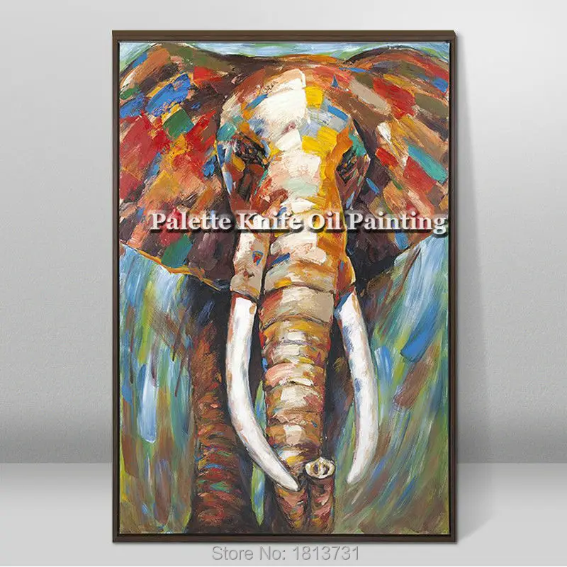 

Animal elephant modern hand-painted oil painting the sitting room the bedroom adornment picture