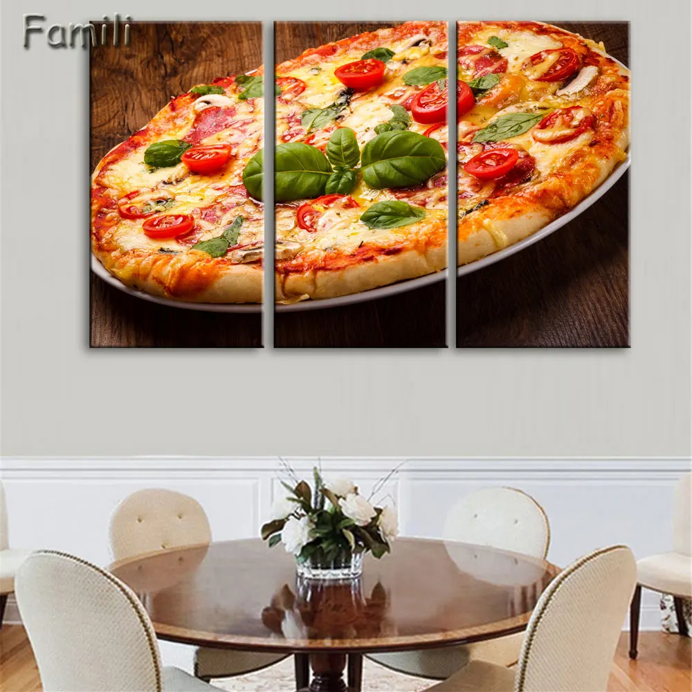 

3pcs Home Decoration Print Poster Various Food Unframed Photo Wall Art Vegetables Fruit Bread Meat Pattern For Kitchen Wall Deco