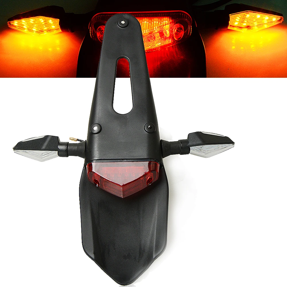 

Motorcycle Rear Fender Taillight Brake Light LED Turn Signal Indicator Light For XR250 XR400 XR650 WR250F WR450F CRF450X CRF