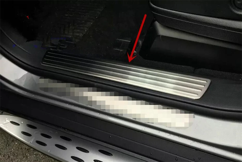 

Interior For Mercedes Benz GLE ( W116 ) 2015 2016 2017 Inner Car Door Sill Scuff Plate Welcome Pedal Cover Trim 4 Pcs / Set
