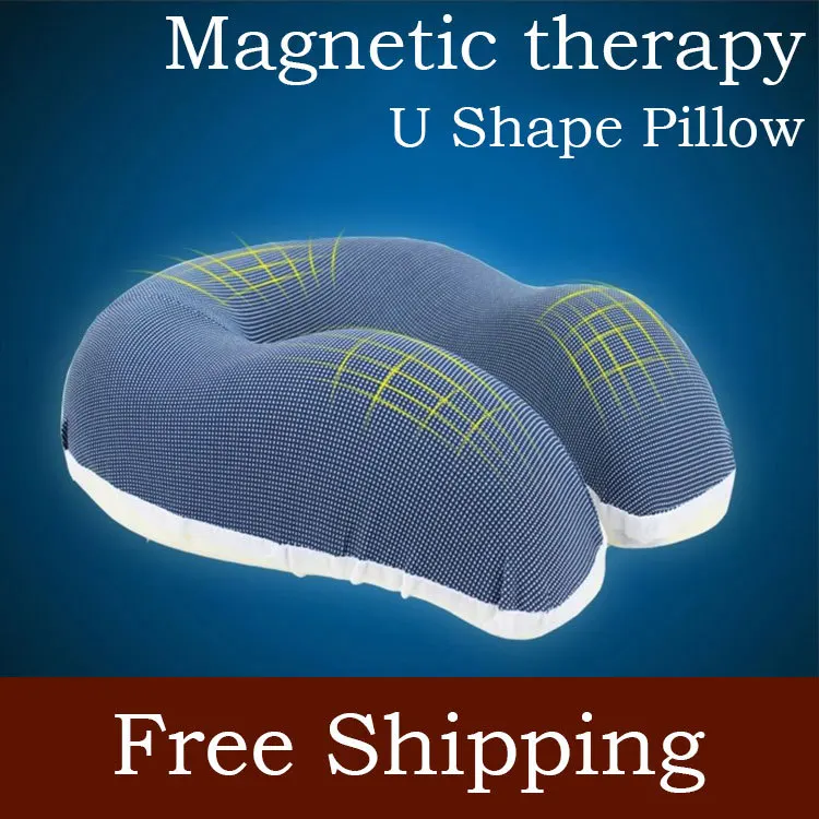 2014 New Almofada De Pescoco Travel U Shape Neck Pillow To Sleep High Quantity Magnetic Therapy Airplane Headrest Free Shipping