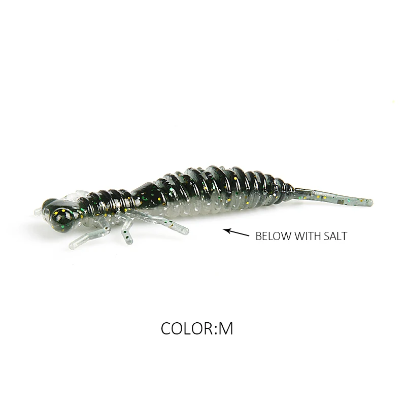 Supercontinent Larve Soft Lures 50mm 62mm 85mm Kunstköder Angeln Wurm Silikon Bass Pike Minnow Swimbait Jigging Kunststoff