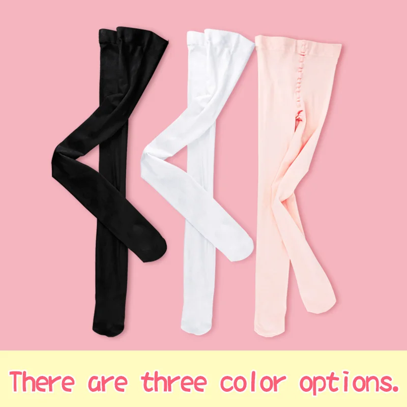 Kids Girls Dance Tights Women Stockings 80D Breathable Dance Tights White Nude Ballet Microfiber Pantyhose 3 Pairs