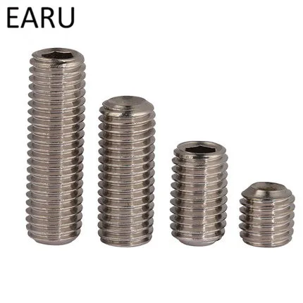 304 Stainless Steel Set Screws Bolt Machine Meters Inner Hexagon Hex Socket Cup Head Headless Top Wire  M14*12/16/20-50