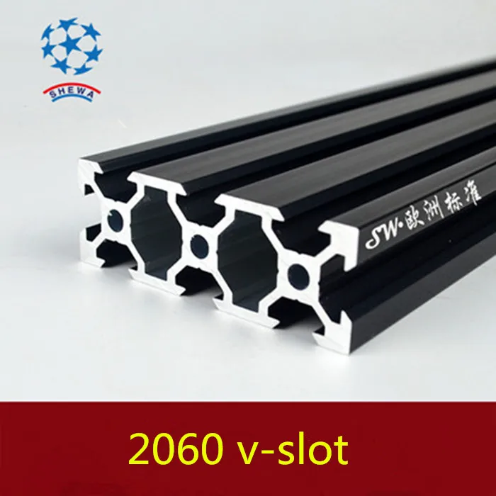 2060 aluminum extrusion profile european standard 2060 v-slot white or black length 100mm aluminum profile workbench 1pcs