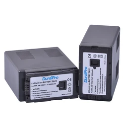 DuraPro 2pcs 6000Ah VW-VBG6 Bateria VWVBG6 Battery for Panasonic AG-AC7 AG-AF100 AG-AF105 AG-AC130 AG-AC160 AG-HMR10 AG-HSC1U